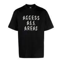 44 label group t-shirt en coton à slogan imprimé - noir
