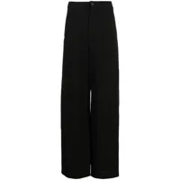 uma wang pantalon ample à motif en jacquard - noir