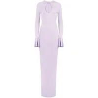 nina ricci robe longue à design ajusté - violet