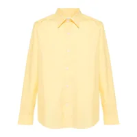 fursac chemise en coton à col pointu - jaune