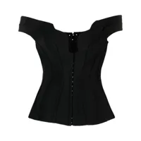 mugler corset impossible neckline - noir