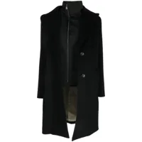 cinzia rocca manteau à design superposé - noir
