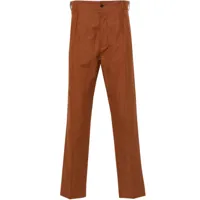 fursac pantalon à coupe slim - marron