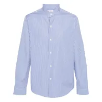 fursac chemise en popeline à rayures - bleu