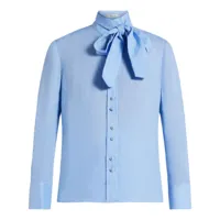 zimmermann blouse à col lavallière - bleu