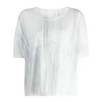 y's t-shirt en coton à imprimé graphique - blanc