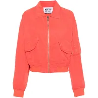 moschino jeans veste bomber à poches multiples - rouge