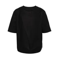 zsigmond t-shirt à design sans col - noir