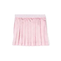 versace kids jupe plissée à imprimé baroque - rose