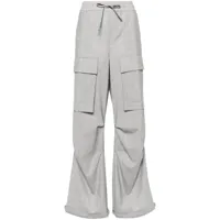 p.a.r.o.s.h. pantalon droit à poches cargo - gris