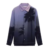 simkhai chemise finn à imprimé palmier - noir