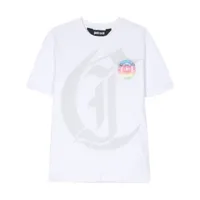 just cavalli t-shirt en coton à logo imprimé - blanc
