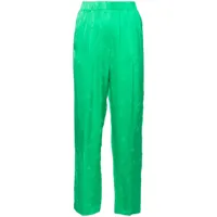 forte forte pantalon en jacquard à coupe droite - vert