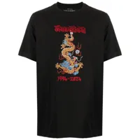 maharishi x tashi mannox t-shirt descending dragon - noir