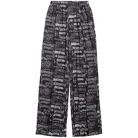 balenciaga pantalon de pyjama diy metal - noir