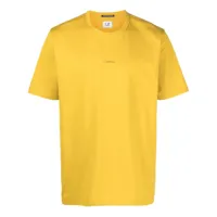 c.p. company t-shirt en coton à slogan imprimé - jaune
