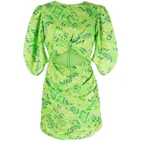 rhode robe courte isla à découpes - vert