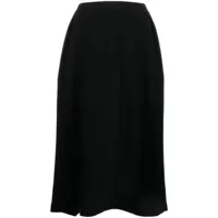yohji yamamoto jupe plissée à taille haute - noir