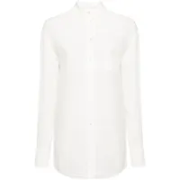 sportmax chemise en crêpe de chine - blanc
