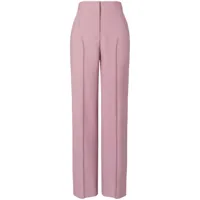 tory burch pantalon de tailleur en laine stretch - rose