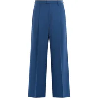 marni pantalon de costume à pinces - bleu