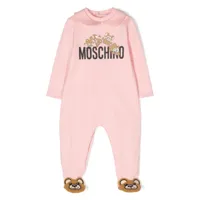 moschino kids pyjama à imprimé ourson - rose