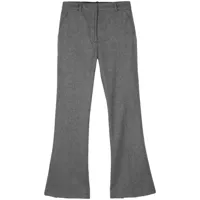 calvin klein pantalon de tailleur en flanelle - gris