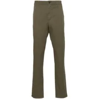 norse projects pantalon chino aros à coupe slim - vert