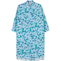 marni robe-chemise en coton à imprimé reverie - bleu