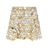 rabanne minijupe sparkles à paillettes - or