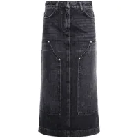 givenchy jupe en jean à taille haute - noir