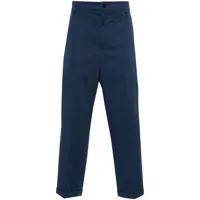 kenzo pantalon chino à coupe droite - bleu