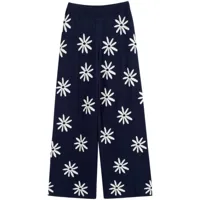 chinti & parker pantalon ample disty daisy - bleu