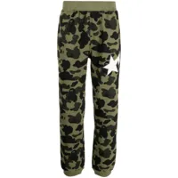 a bathing ape® pantalon de jogging à motif camouflage - vert