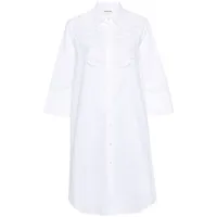 p.a.r.o.s.h. robe-chemise à broderie anglaise - blanc