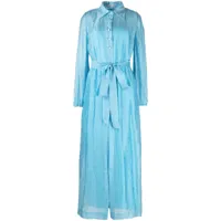baruni robe-chemise ceinturée - bleu