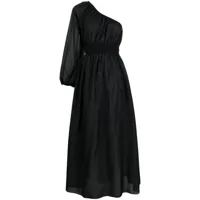 matteau robe longue à design asymétrique - noir