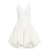 khaite robe courte the margot à godet - blanc