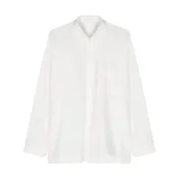 homme plissé issey miyake chemise streamline en cootn - blanc