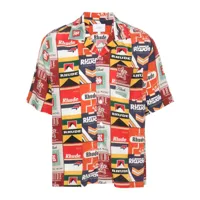 rhude chemise à imprimé cigarette - orange