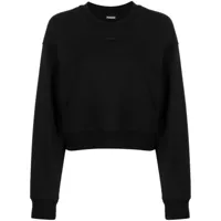 jacquemus sweat le sweatshirt gros grain en coton - noir