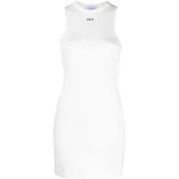 off-white robe moulante sleek rowing à coupe courte - blanc