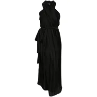 christian wijnants robe plissée à dos-nu - noir