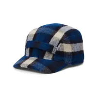 polo ralph lauren casquette en laine à carreaux - bleu