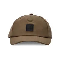 boss casquette en coton à plaque logo - marron