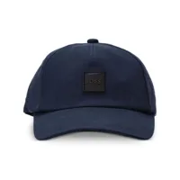 boss casquette en coton à plaque logo - bleu