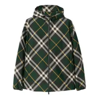 burberry veste zippée à carreaux - vert