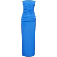 proenza schouler robe longue odette à design sans bretelles - bleu