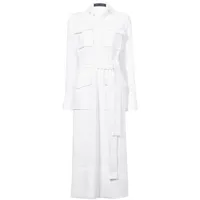 proenza schouler robe-chemise vanessa à taille ceinturée - blanc