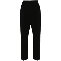 sportmax pantalon de costume en laine mélangée - noir